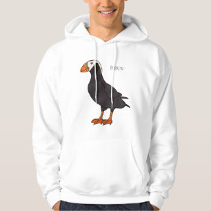 Veste À Capuche Illustration d'oiseau bouffon touffu