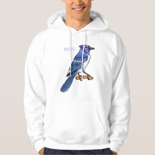 Veste À Capuche Illustration d'oiseau de jay bleu