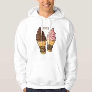 Veste À Capuche Illustration du cône de crème glacée