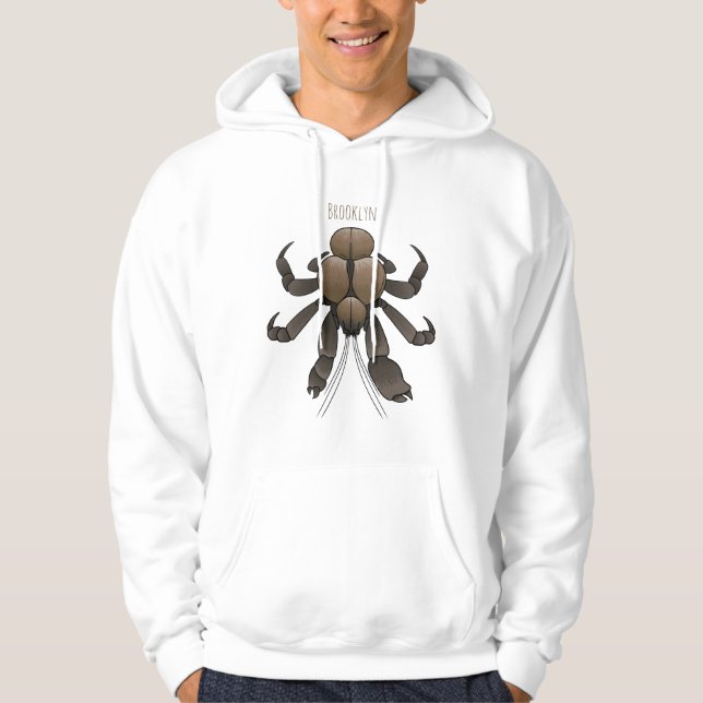 Veste À Capuche Illustration du crabe de coco (Devant)