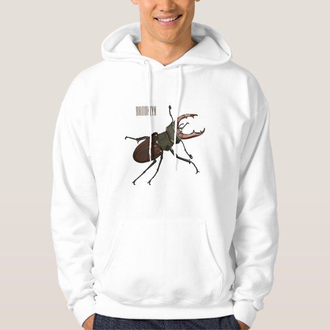 Veste À Capuche Illustration du scarabée de stade (Devant)