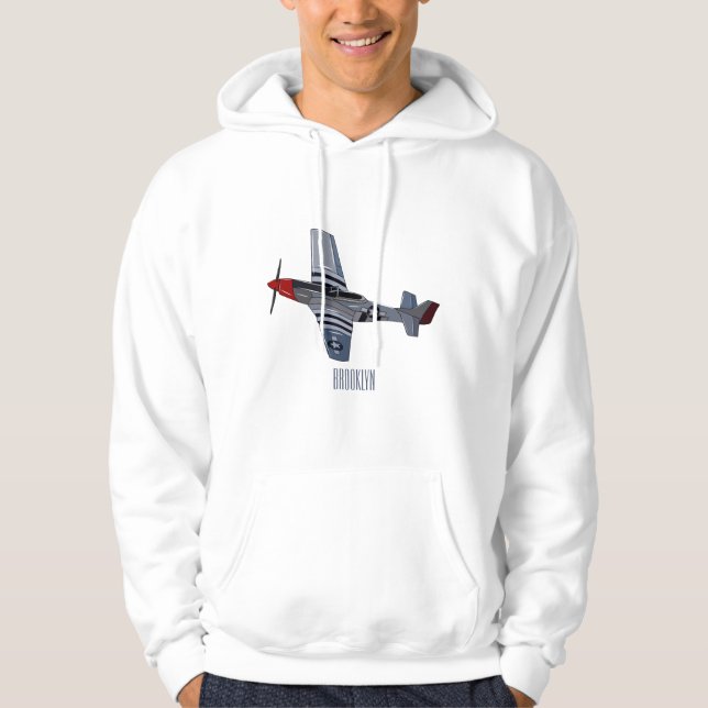 Veste À Capuche Illustration d'un avion de chasse-bombardier (Devant)