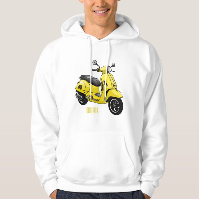 Veste À Capuche Illustration d'une moto cyclable (Devant)