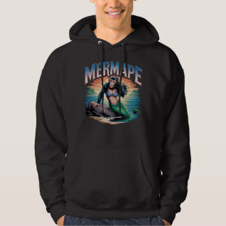 Veste À Capuche Illustration Mermape Combo Créature Drôle