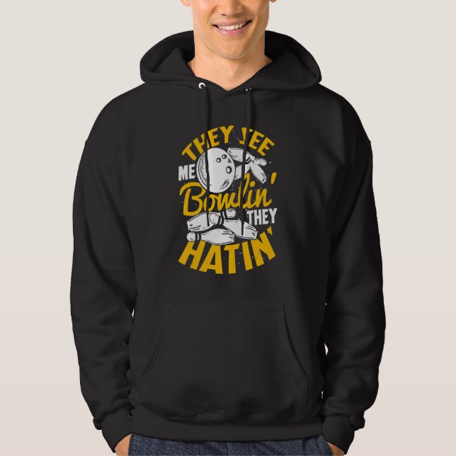 Veste À Capuche Ils Me Voient Bowlin' Ils Hatinent' (Devant)