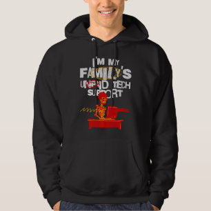 Veste À Capuche Im Mes Familles Support Technique Non Payé Drôle O