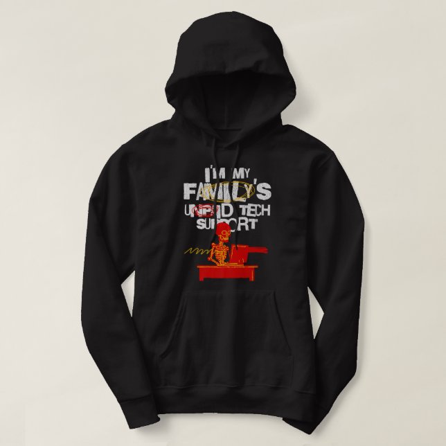 Veste À Capuche Im Mes Familles Support Technique Non Payé Drôle O (Design devant)