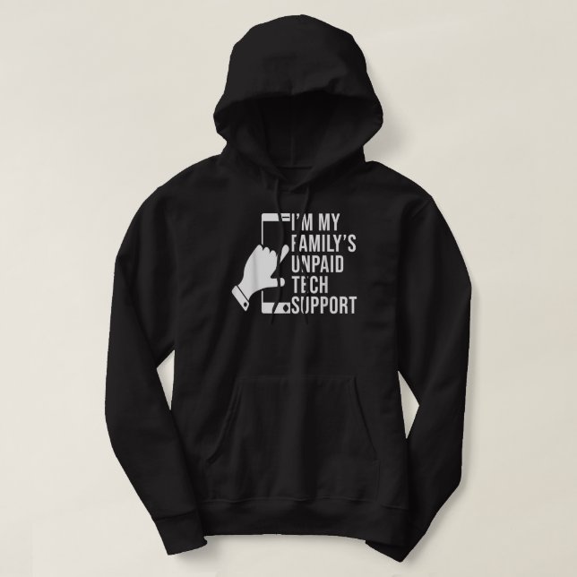 Veste À Capuche Im Mes Familles Support Technique Non Payé Drôle T (Design devant)