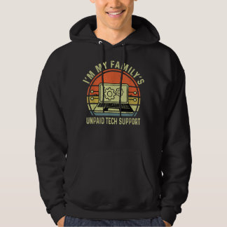Veste À Capuche Im Mes Familles Support Technique Non Payé Funny O