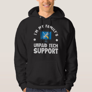 Veste À Capuche Im Mes Familles Support Technique Non Payé Funny O