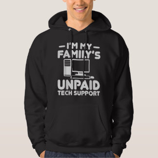 Veste À Capuche Im Mes Familles Support Technique Non Payé Funny O