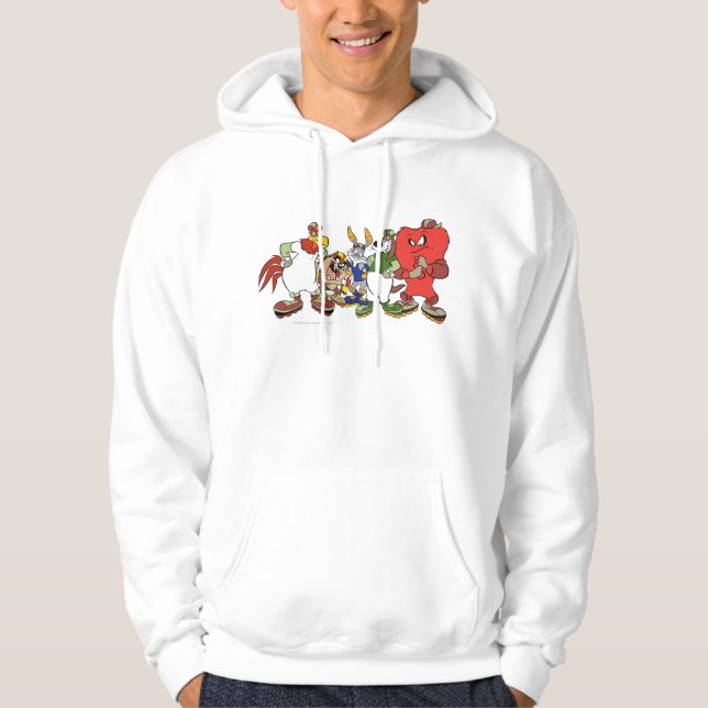 Veste À Capuche Image de groupe Looney Tunes en roller (Devant)