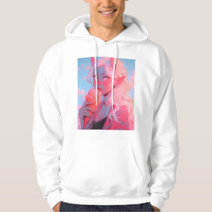 Veste À Capuche Imaginaire Soft Pink Crème de glace Anime Girl