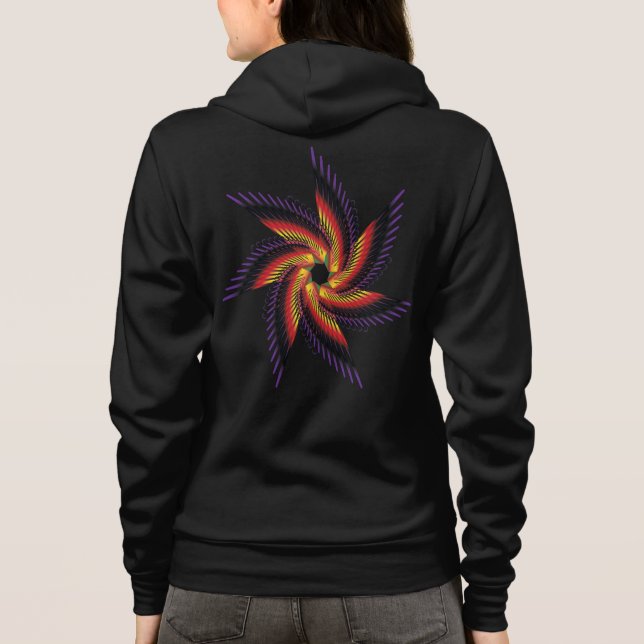 Veste À Capuche imprimer flore femmes (Dos)
