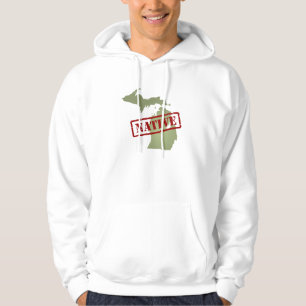 Veste À Capuche Indigène du Michigan avec la carte du Michigan
