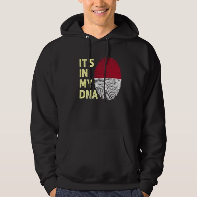 Veste À Capuche Indonésie Dans Mon Adn Équipe Drapeau Indonésien I (Devant)