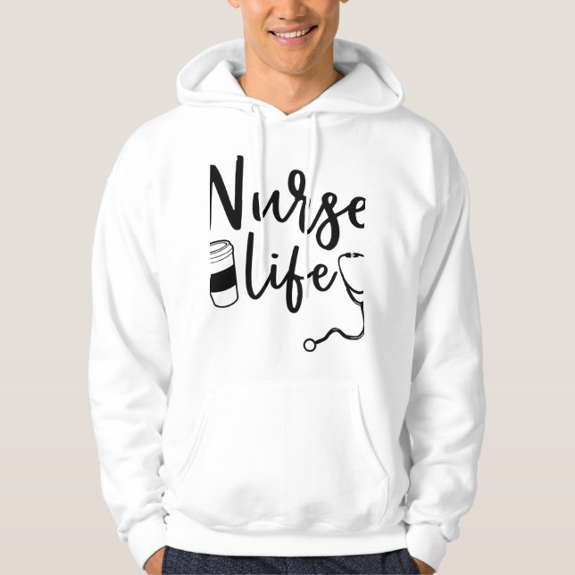 Veste À Capuche Infirmière Cadeau De Vie Pour Infirmière (Devant)