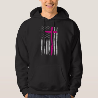 Veste À Capuche Infirmière Chrétiens De Croix Rose Avec Drapeau Am