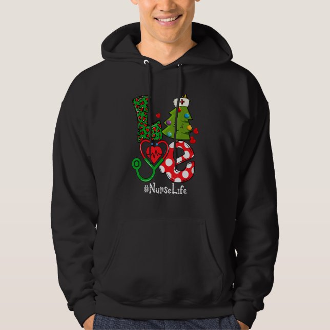 Veste À Capuche Infirmière de vie de Noël Stéthoscope infirmier No (Devant)