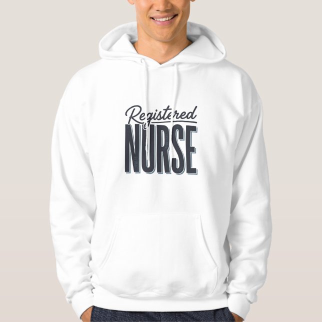 Veste À Capuche Infirmière diplômée Script Typographie Vector Desi (Devant)