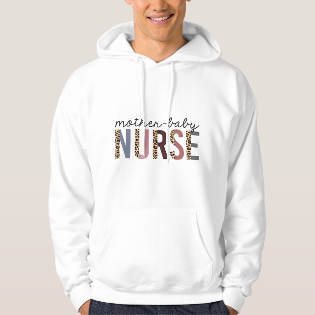 Veste À Capuche Infirmière Mère Bébé Imprimé Léopard Guépard Migno (Devant)