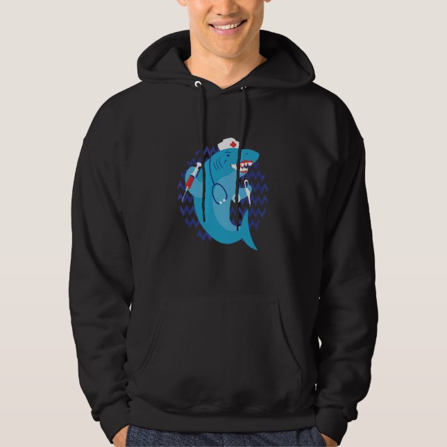 Veste À Capuche Infirmière requin (Devant)
