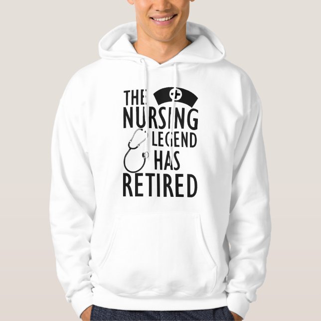 Veste À Capuche Infirmière retraitée - La légende des soins infirm (Devant)