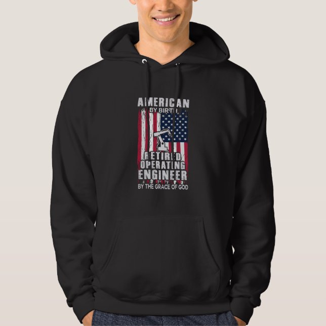 Veste À Capuche Ingénieur américain ingénieur d'exploitation à la  (Devant)