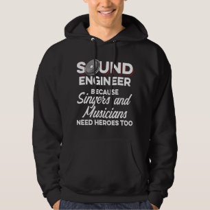 Veste À Capuche Ingénieur audio studio Musicien Spécialiste du son