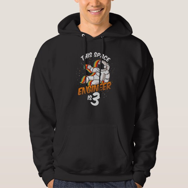 Veste À Capuche Ingénieur Espace 3 ans Astronaut Né 2019 Thir (Devant)