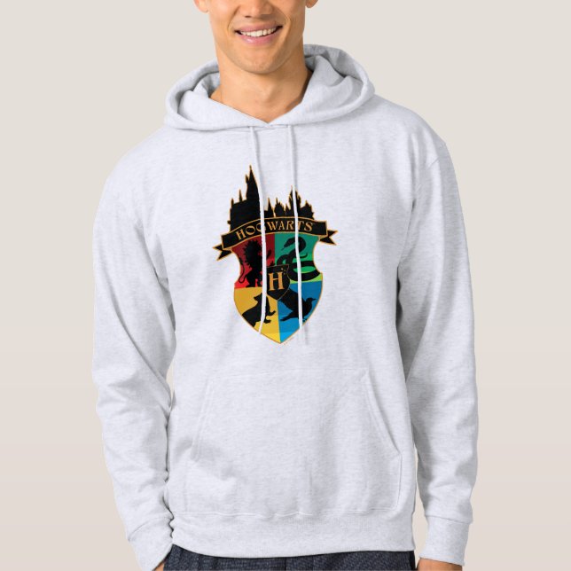 Veste À Capuche Insigne de fierté de la Maison du Château HOGWARTS (Devant)