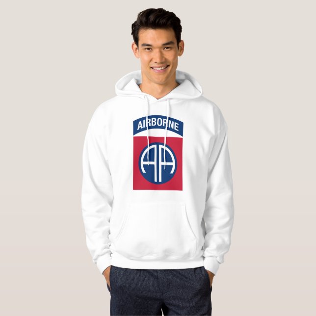 Veste À Capuche Insigne de la 82e division aéroportée Vétéran mili (Devant entier)