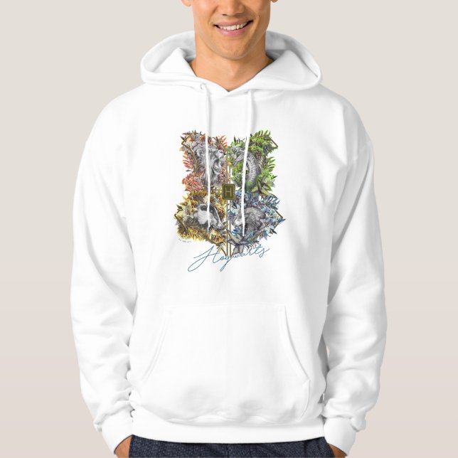 Veste À Capuche Insigne graphique floral HOGWARTS™ (Devant)