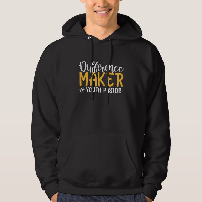 Veste À Capuche Inspirer la différence créateur Jeune Pasteur Noir (Devant)