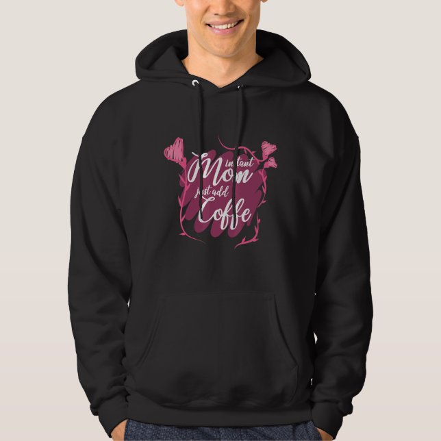 Veste À Capuche Instant Maman juste ajouter des coeurs de café Hap (Devant)