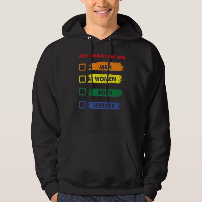 Veste À Capuche Intéressé Ni Lgbt Pride Mois Graphic Festiv (Devant)
