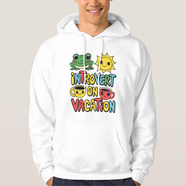 Veste À Capuche Introvert Vacation Mode homme à manches courtes (Devant)
