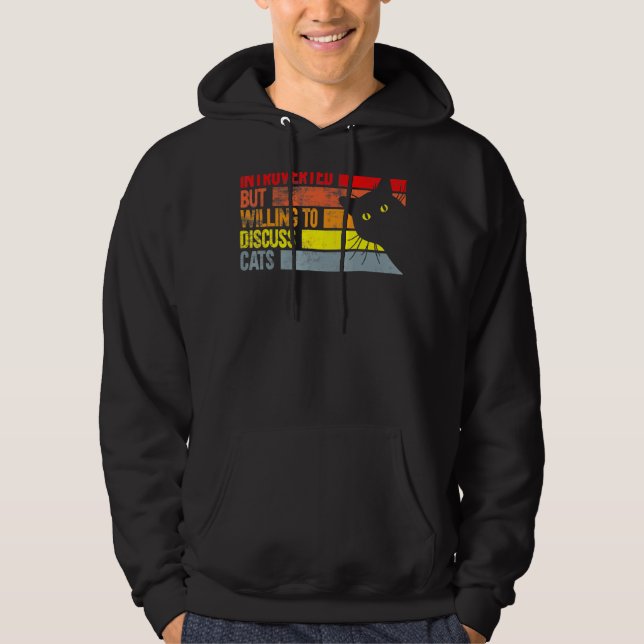 Veste À Capuche Introverted Mais volonté de discuter des chats Coo (Devant)
