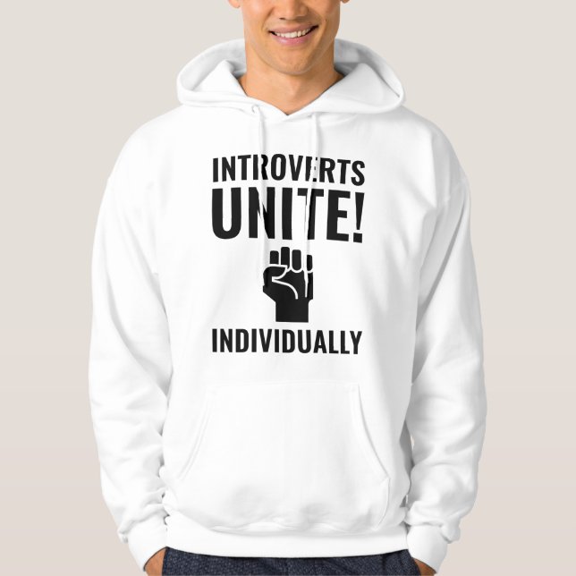 Veste À Capuche Introvertis unissez-vous (Devant)