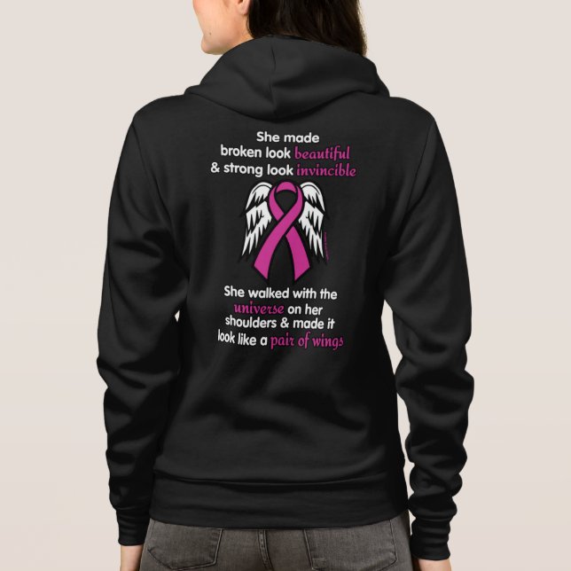 Veste À Capuche Invincible/Son...Cancer du sein (Dos)