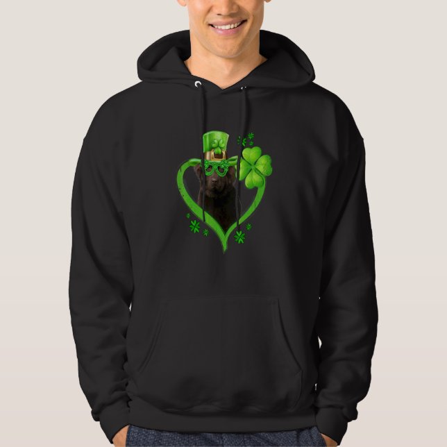 Veste À Capuche Irlandais Terre-Neuve Shamrock Saint Patrick S (Devant)