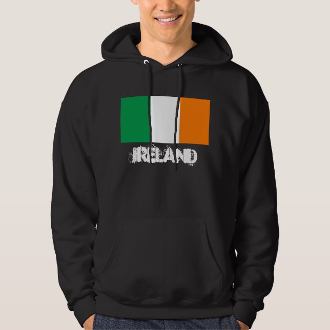 Veste À Capuche Irlande avec drapeau irlandais (Saint Patrick's Da (Devant)