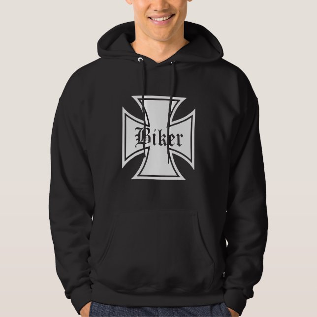 Veste À Capuche Iron Cross Biker Iron Cross Chopper Skull Bobber B (Devant)