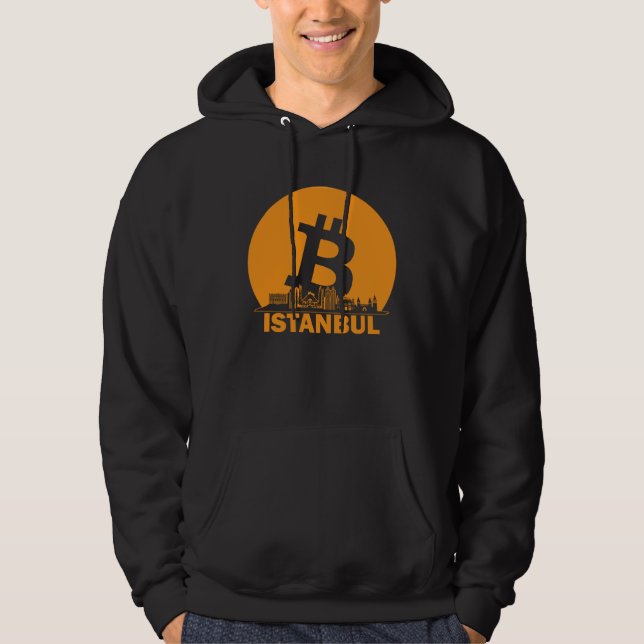 Veste À Capuche Istanbul Bitcoin Maximalist  Bitcoin Istanbul Skyl (Devant)