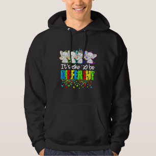 Veste À Capuche It S Ok To Be Different Puzzle Elephant Autism Awa