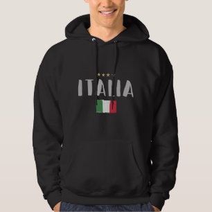 Veste À Capuche Italie Football Fan Shirt Drapeau