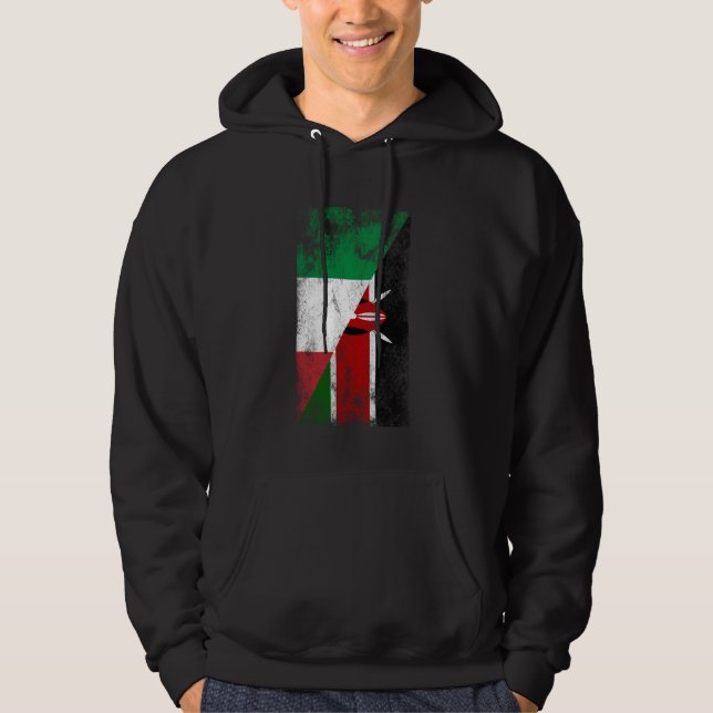 Veste À Capuche Italie Kenya Drapeaux - Italie Kenyan (Devant)