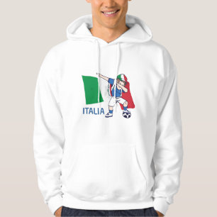 Veste À Capuche Italie Ventilateur de football Enfant dabbing écob