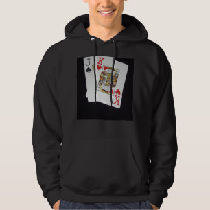 Veste À Capuche Jack_King,-Poker-Cards,_Black_Hooded_Sweatshirt.