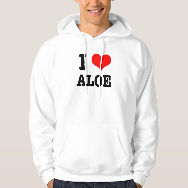 VESTE À CAPUCHE J'ADORE L'ALOÈS (Devant)